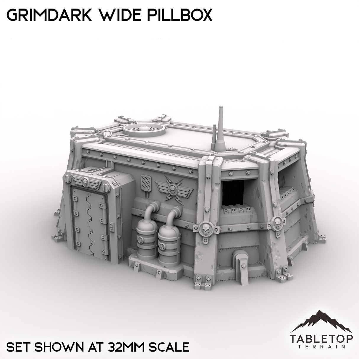 Tabletop Terrain Building Grimdark Wide Pillbox