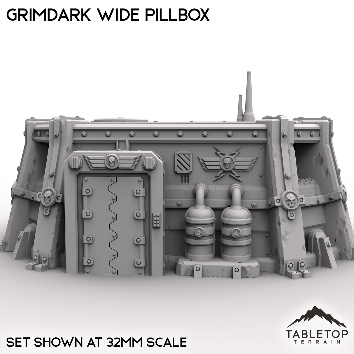 Tabletop Terrain Building Grimdark Wide Pillbox