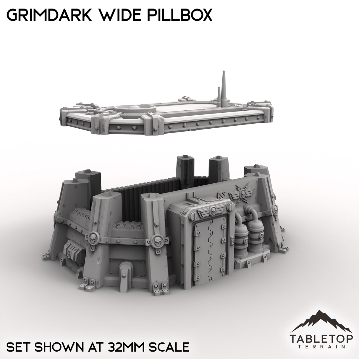 Tabletop Terrain Building Grimdark Wide Pillbox