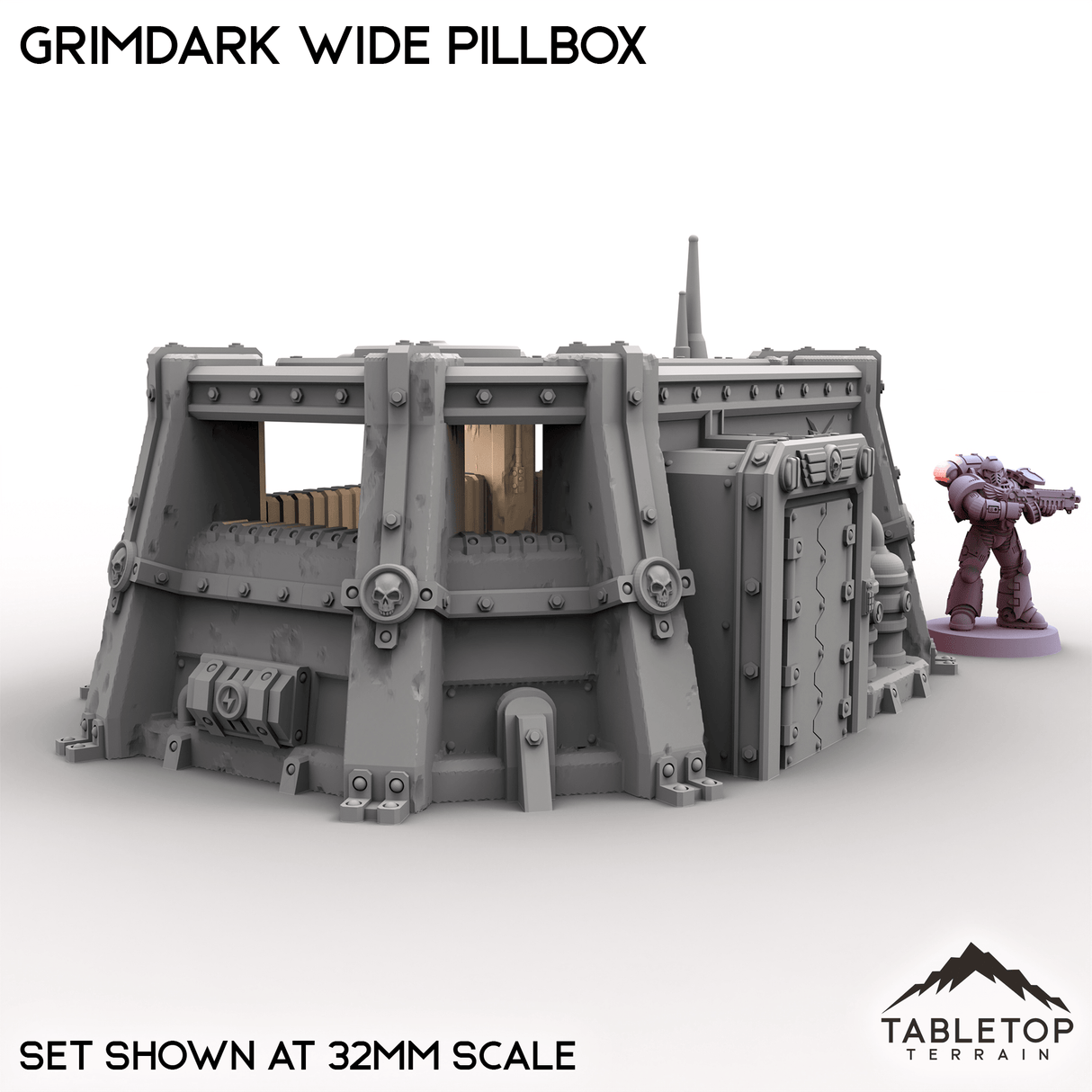 Tabletop Terrain Building Grimdark Wide Pillbox