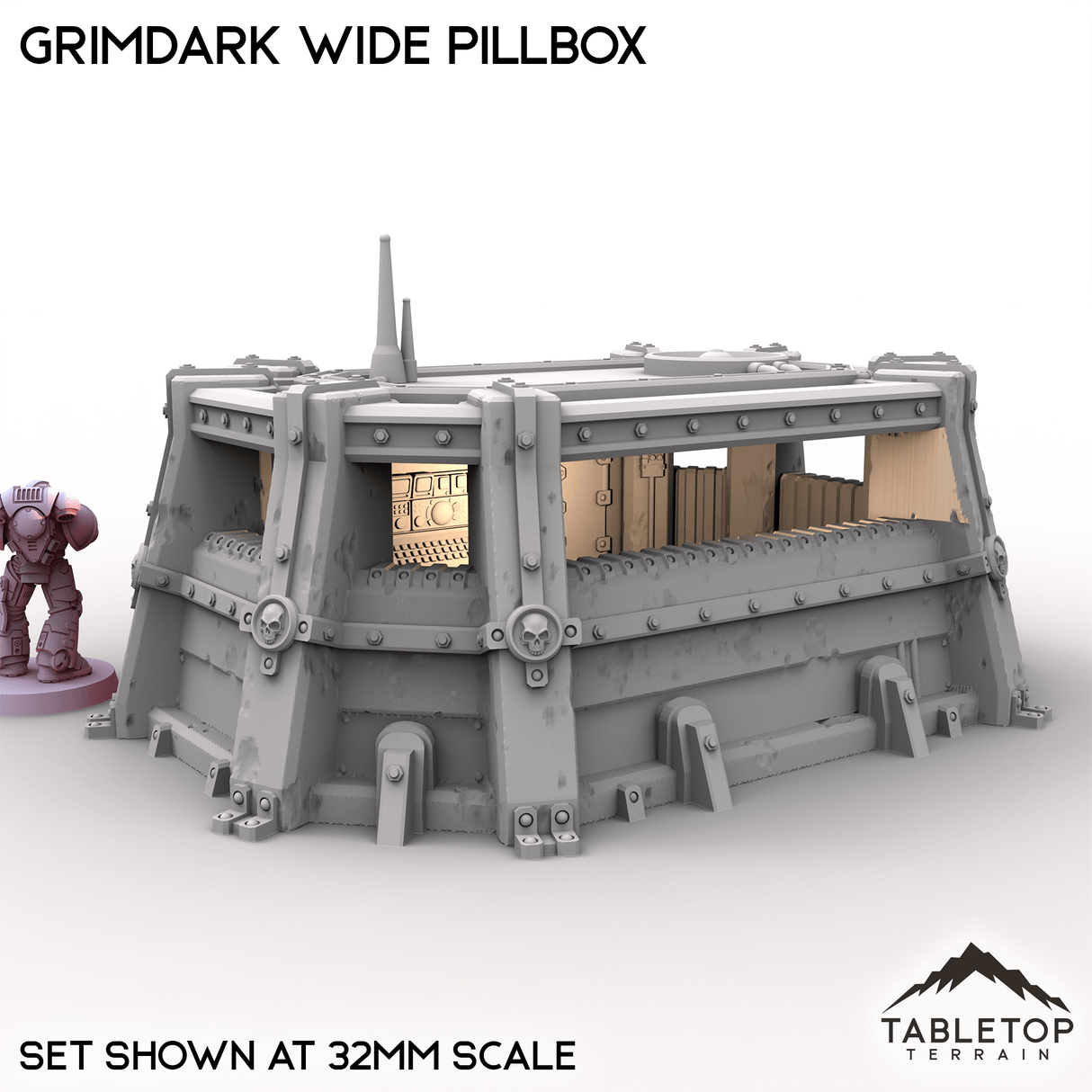 Tabletop Terrain Building Grimdark Wide Pillbox