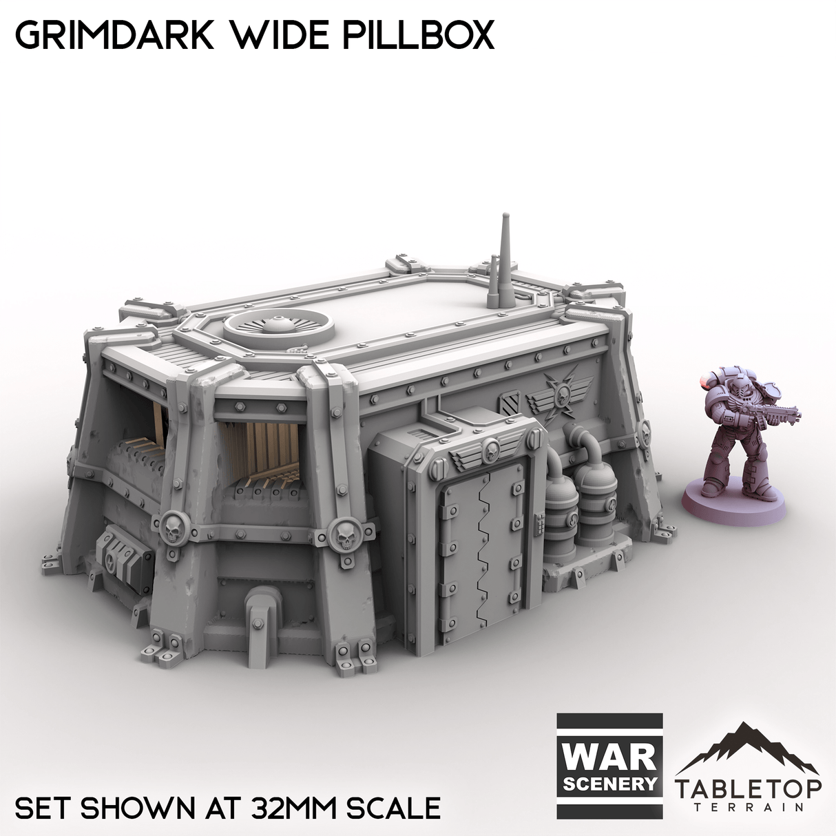 Tabletop Terrain Building Grimdark Wide Pillbox