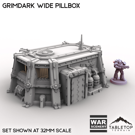Tabletop Terrain Building Grimdark Wide Pillbox