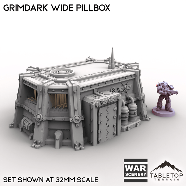Tabletop Terrain Building Grimdark Wide Pillbox