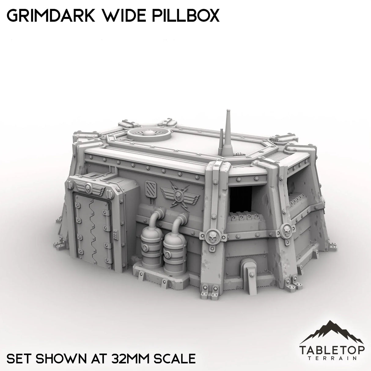 Tabletop Terrain Building Grimdark Wide Pillbox