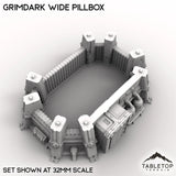 Tabletop Terrain Building Grimdark Wide Pillbox