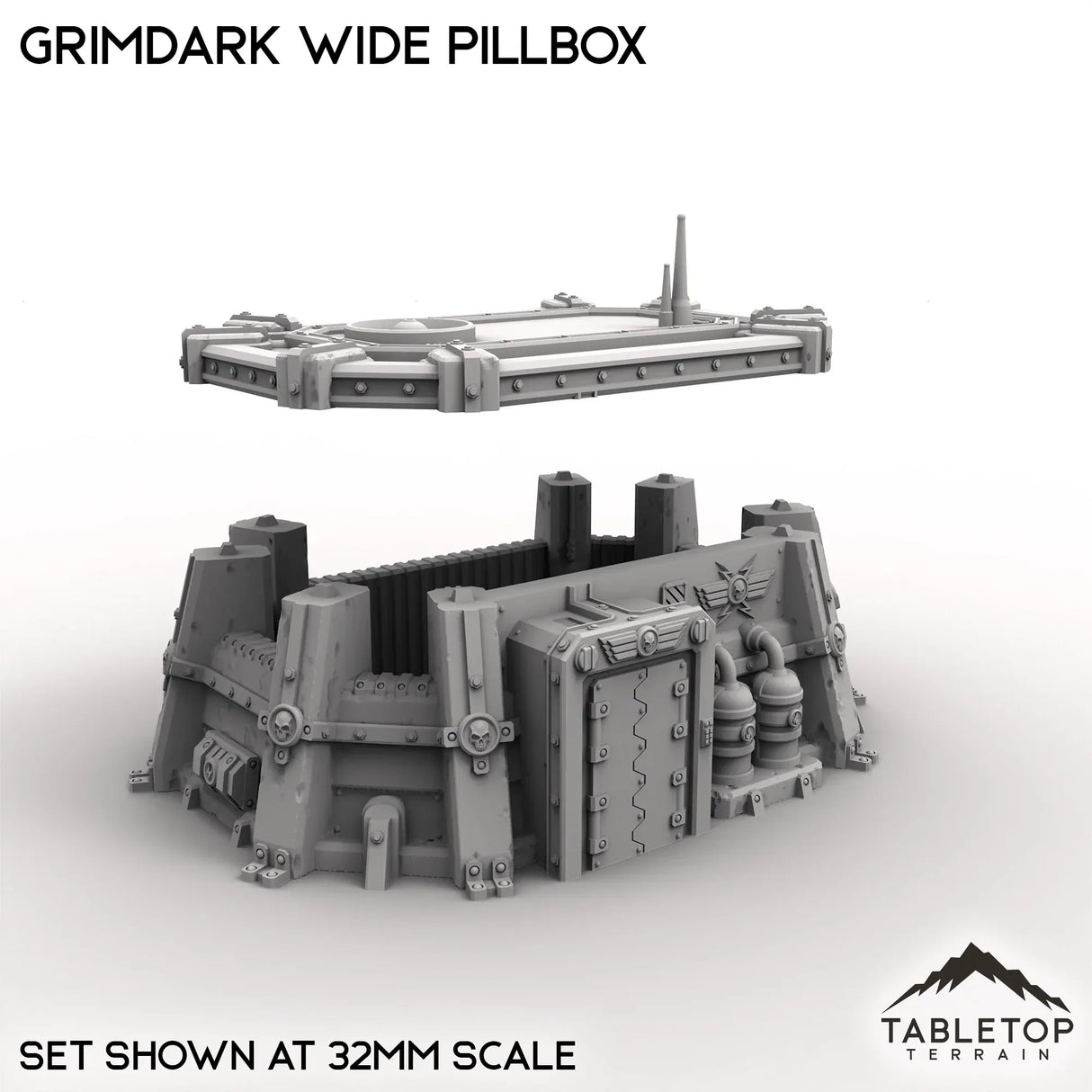Tabletop Terrain Building Grimdark Wide Pillbox