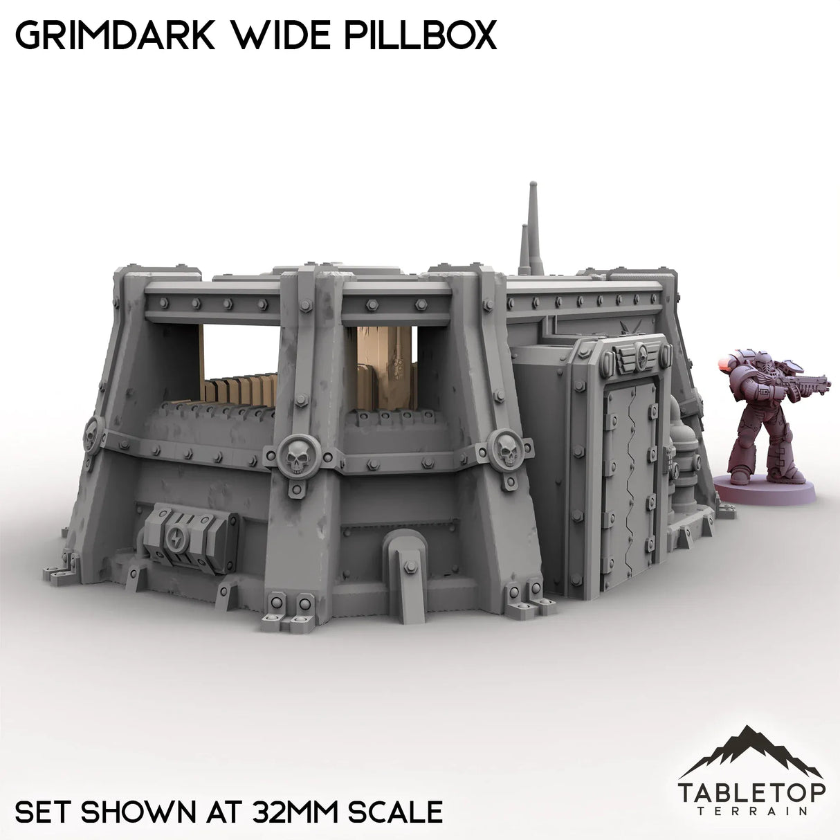 Tabletop Terrain Building Grimdark Wide Pillbox