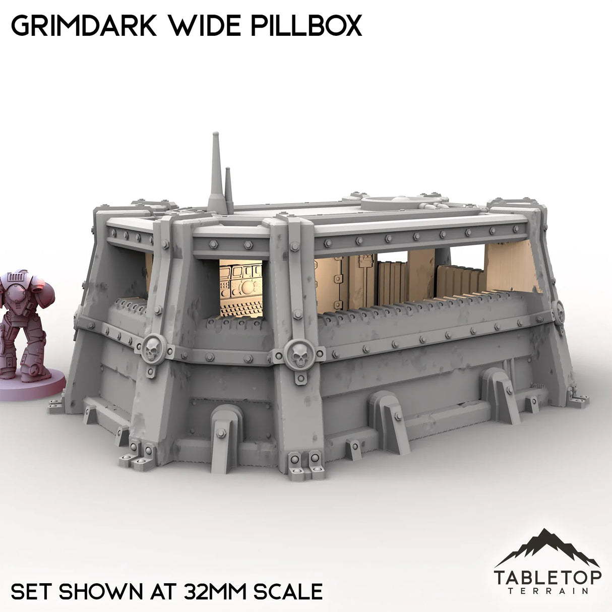 Tabletop Terrain Building Grimdark Wide Pillbox
