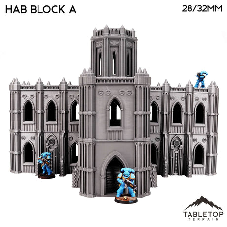 Tabletop Terrain Building Hab Block A - Augusta, The Holy City