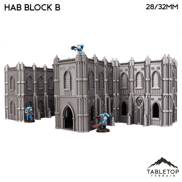 Tabletop Terrain Building Hab Block B - Augusta, The Holy City