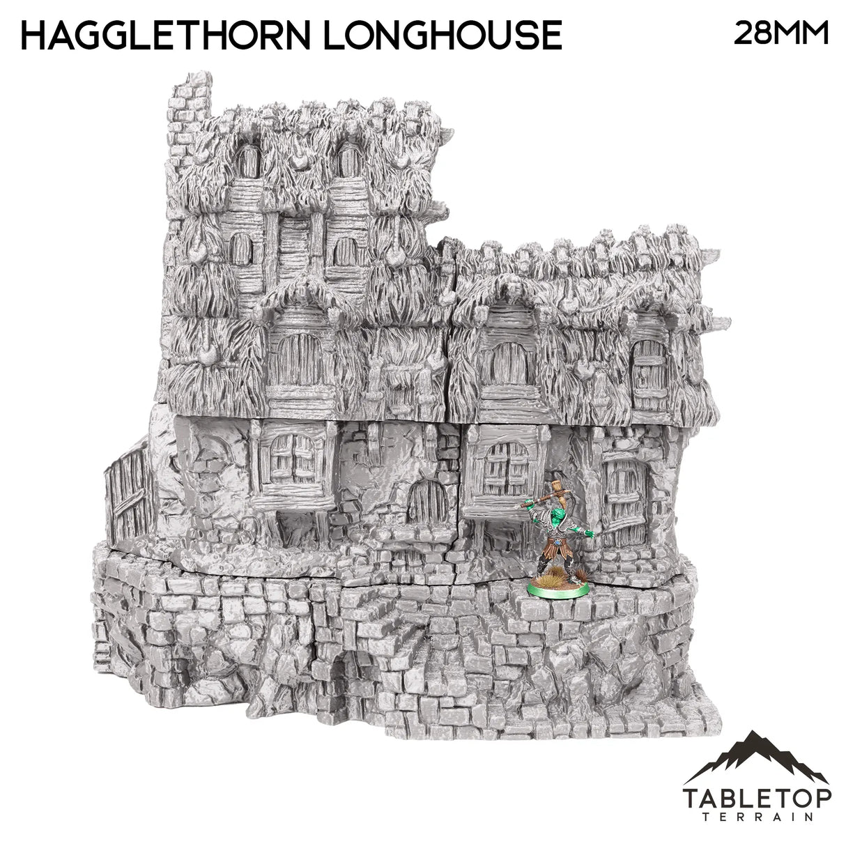 Tabletop Terrain Building Hagglethorn Longhouse - Hagglethorn Hollow - Fantasy Building