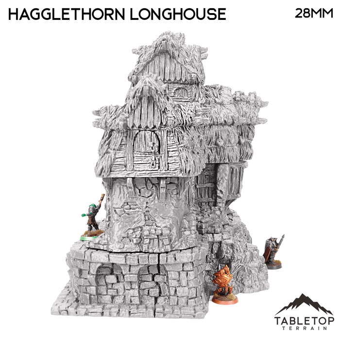 Tabletop Terrain Building Hagglethorn Longhouse - Hagglethorn Hollow - Fantasy Building