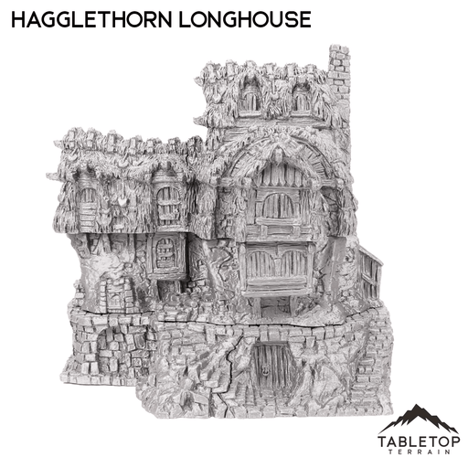 Tabletop Terrain Building Hagglethorn Longhouse - Hagglethorn Hollow - Fantasy Building