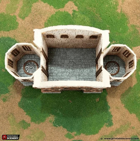 Tabletop Terrain Building Halfling City Guildhall - Rise of the Halflings - Fantasy Building