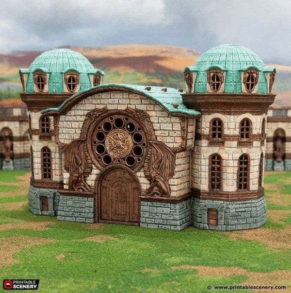 Tabletop Terrain Building Halfling City Guildhall - Rise of the Halflings - Fantasy Building