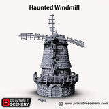 Tabletop Terrain Building Haunted Windmill - Fantasy Building