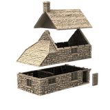 Tabletop Terrain Building Hollyhock Cottage - Country & King - Fantasy Historical Building