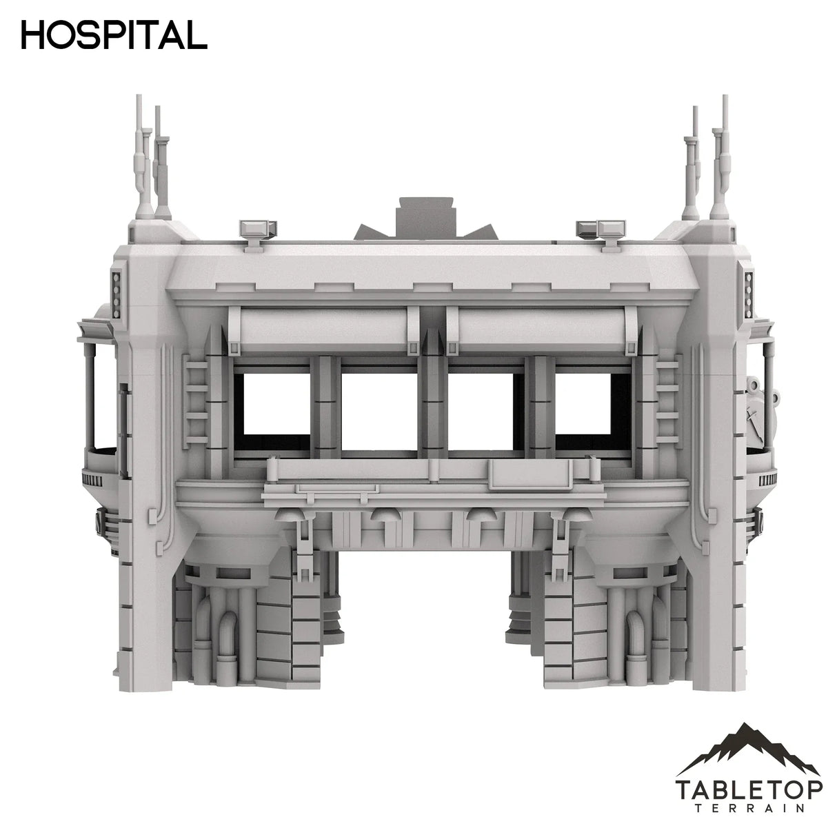 Tabletop Terrain Building Hospital - Futuristic City