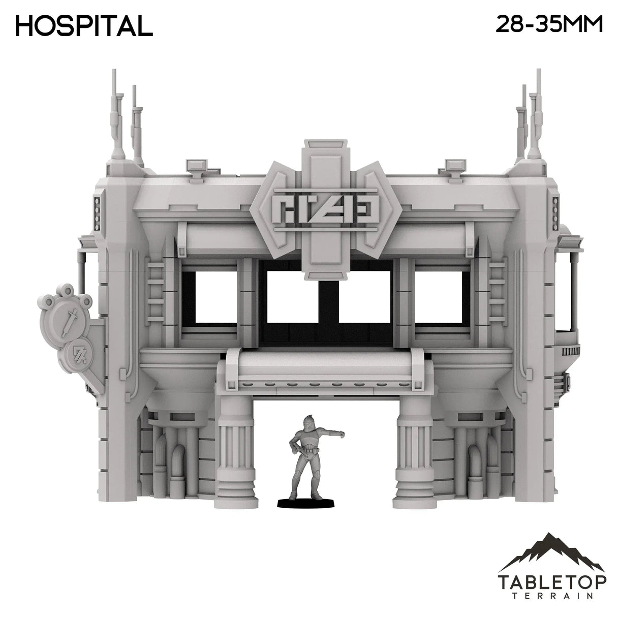 Tabletop Terrain Building Hospital - Futuristic City