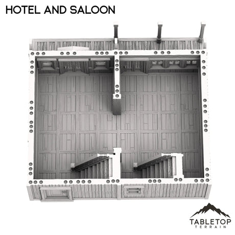 Tabletop Terrain Building Hotel and Saloon - Old Wild Western Rush