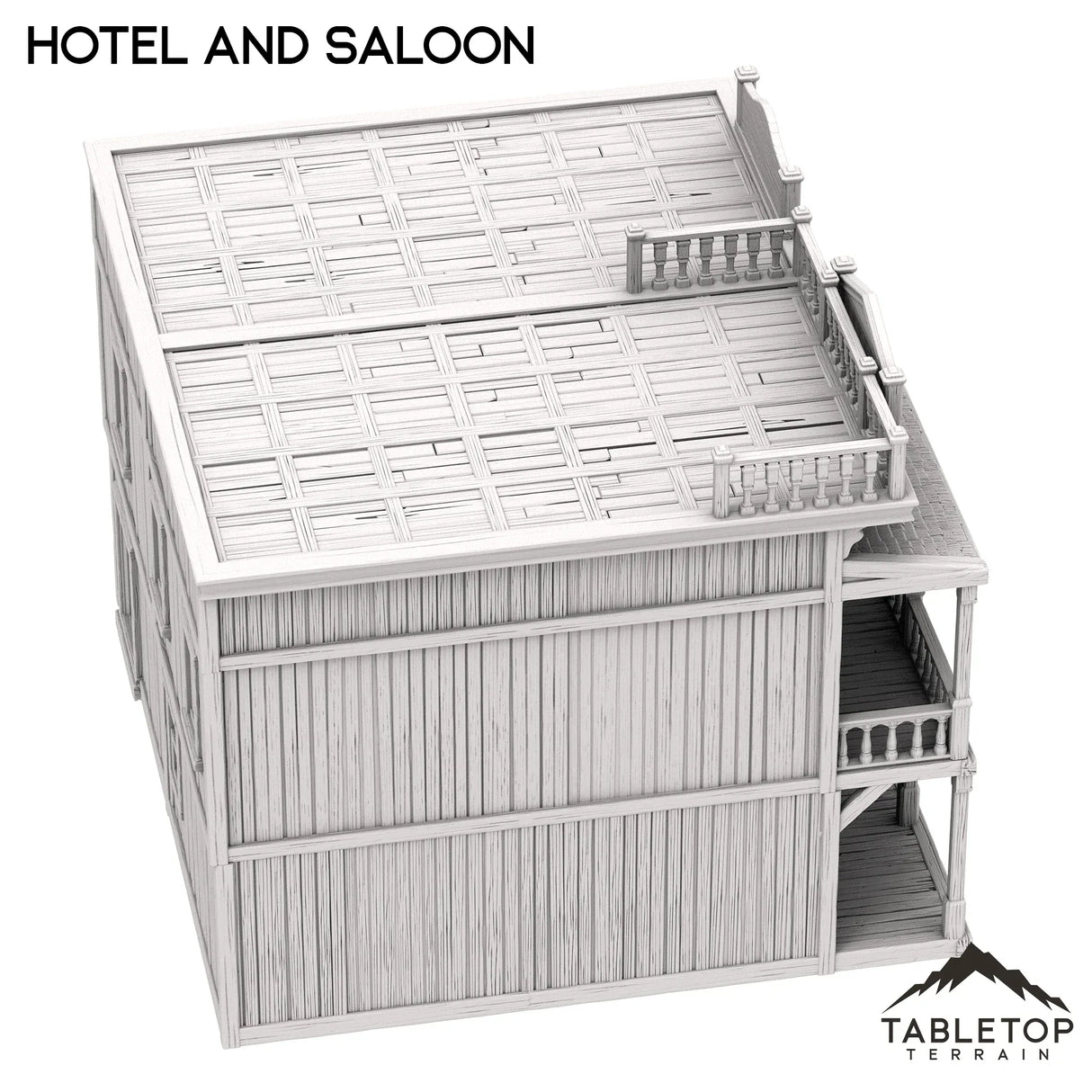 Tabletop Terrain Building Hotel and Saloon - Old Wild Western Rush