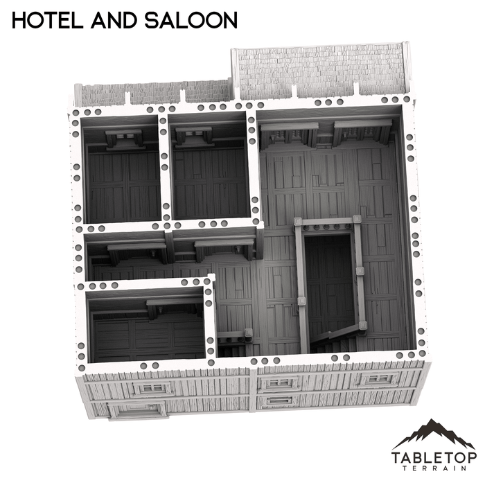 Tabletop Terrain Building Hotel and Saloon - Old Wild Western Rush