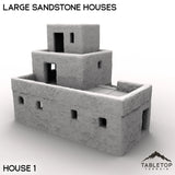 Tabletop Terrain Building House 1 / 32mm Large Sandstone Houses