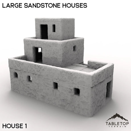 Tabletop Terrain Building House 1 / 32mm Large Sandstone Houses