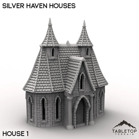 Tabletop Terrain Building House 1 / 32mm Silver Haven Houses