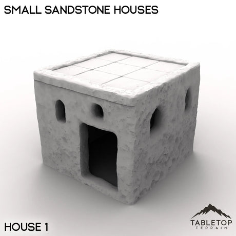 Tabletop Terrain Building House 1 / 32mm Small Sandstone Houses