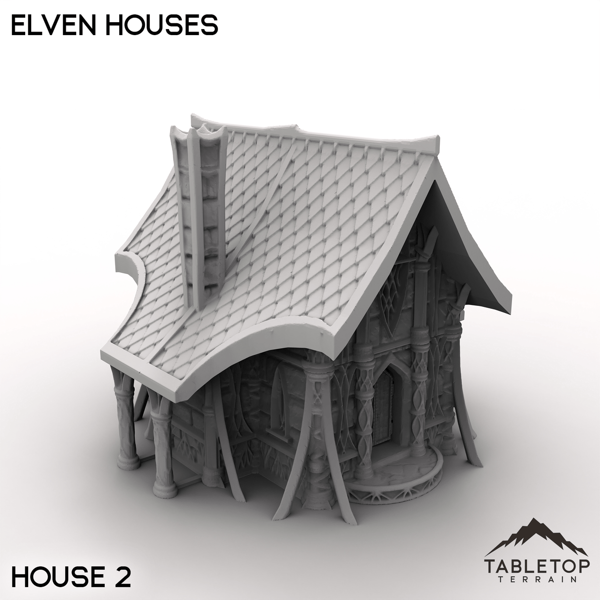 Tabletop Terrain Building House 2 / 32mm Elven Houses