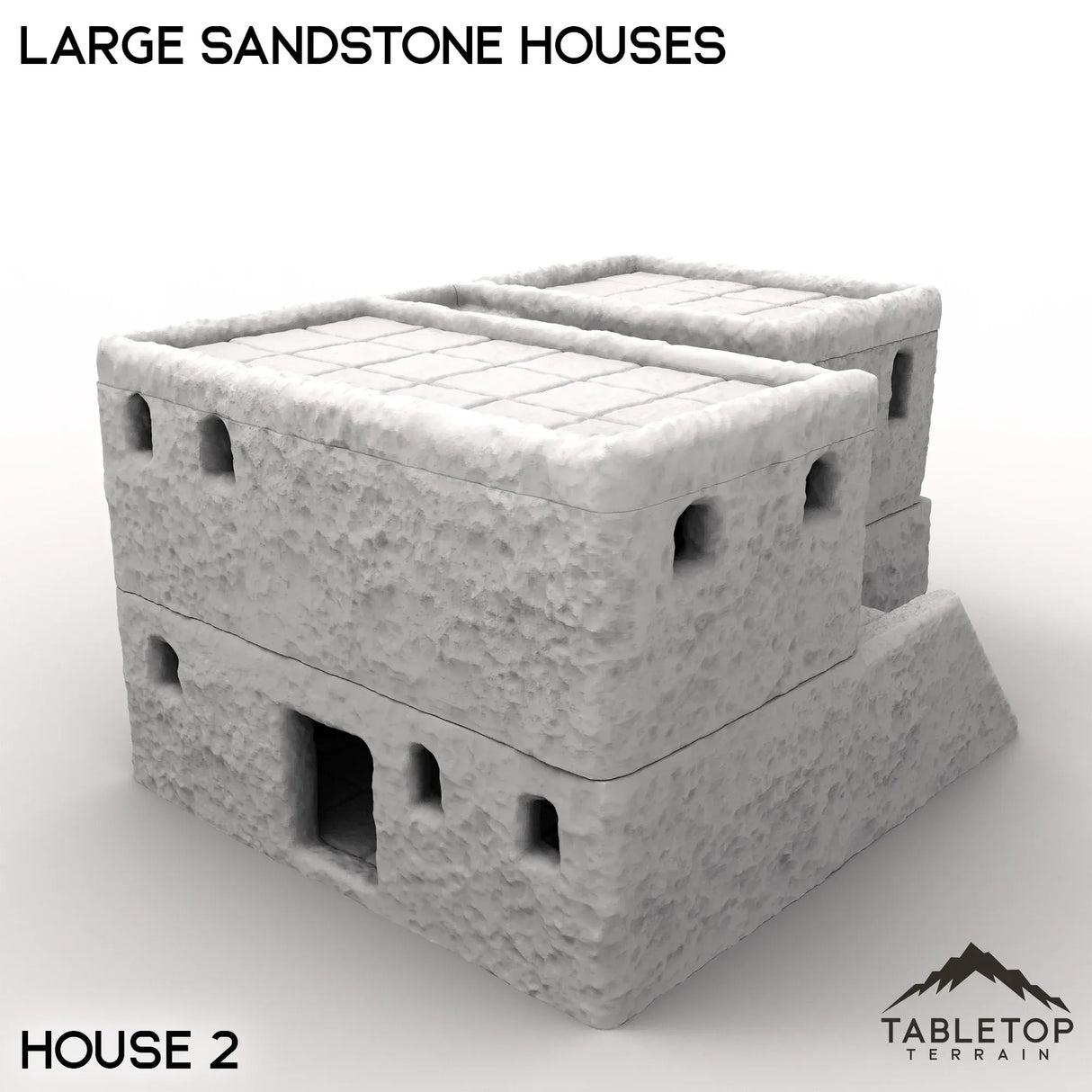 Tabletop Terrain Building House 2 / 32mm Large Sandstone Houses