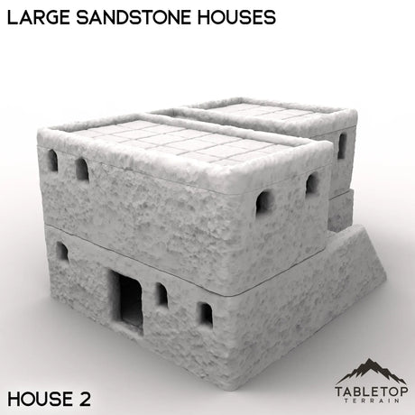 Tabletop Terrain Building House 2 / 32mm Large Sandstone Houses