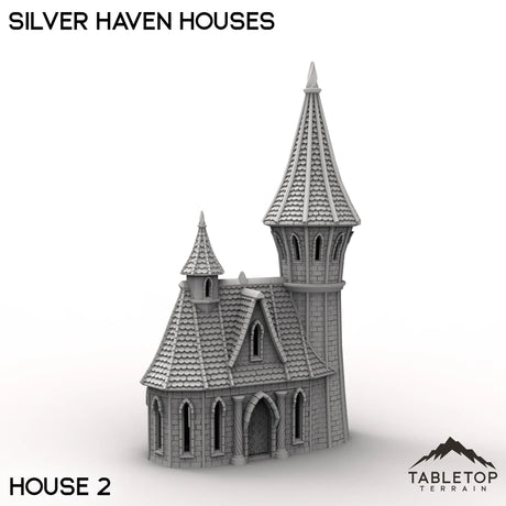 Tabletop Terrain Building House 2 / 32mm Silver Haven Houses