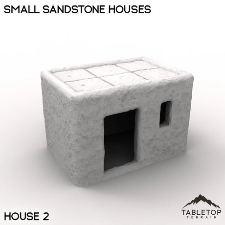 Tabletop Terrain Building House 2 / 32mm Small Sandstone Houses