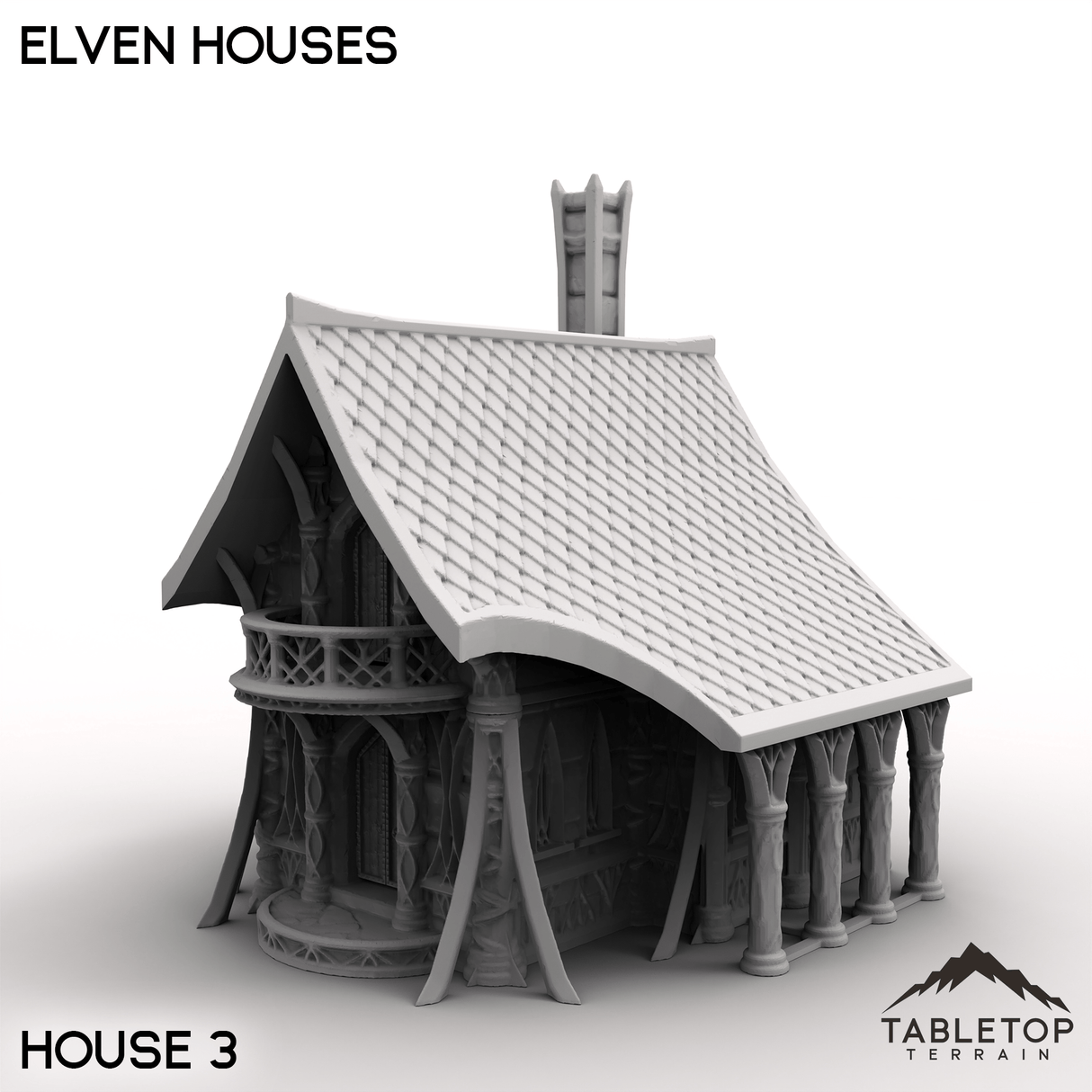 Tabletop Terrain Building House 3 / 32mm Elven Houses