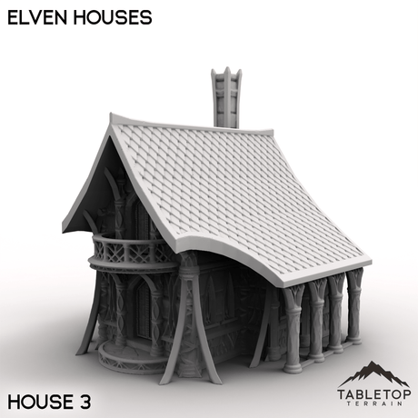 Tabletop Terrain Building House 3 / 32mm Elven Houses