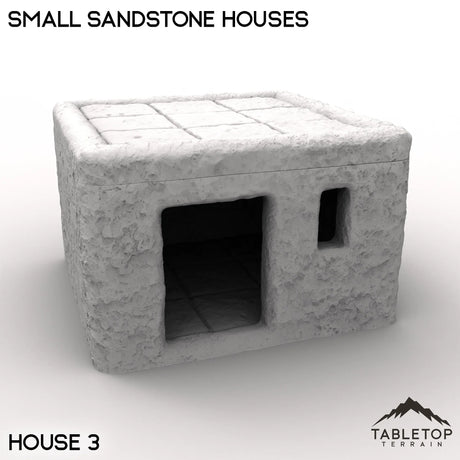 Tabletop Terrain Building House 3 / 32mm Small Sandstone Houses