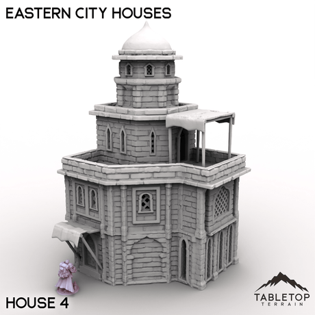 Tabletop Terrain Building House 4 / 32mm Eastern City Houses