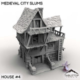 Tabletop Terrain Building House 4 / 32mm Medieval City Slums
