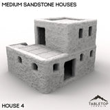 Tabletop Terrain Building House 4 / 32mm Medium Sandstone Houses