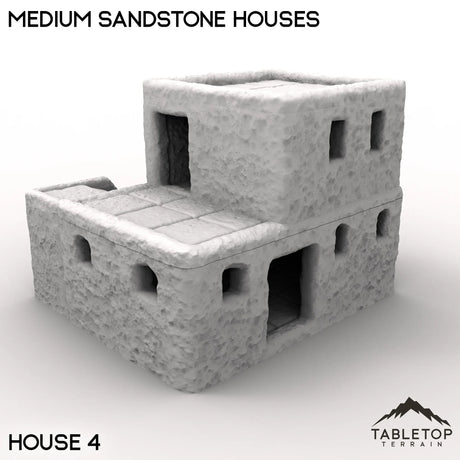 Tabletop Terrain Building House 4 / 32mm Medium Sandstone Houses