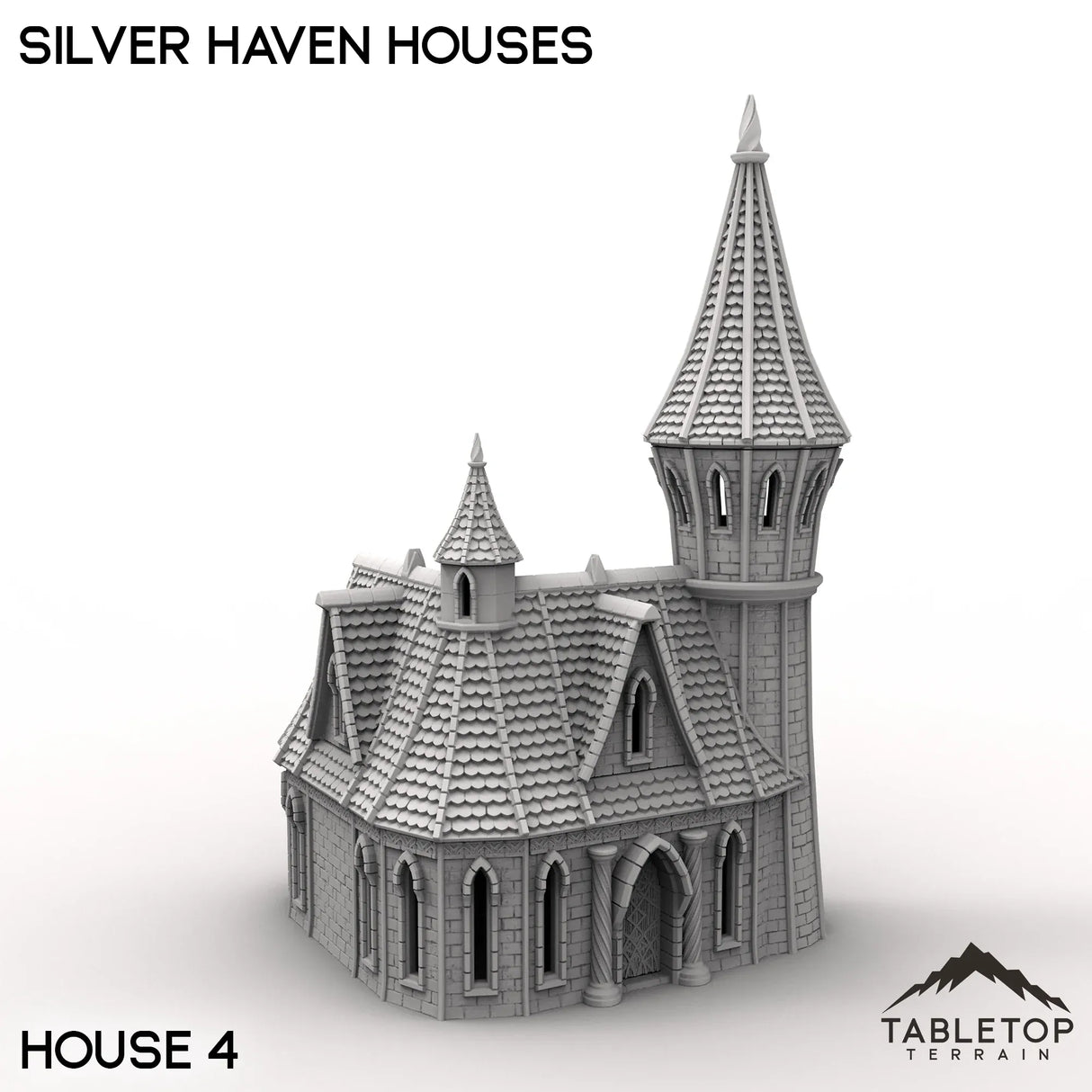 Tabletop Terrain Building House 4 / 32mm Silver Haven Houses