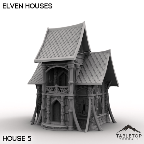 Tabletop Terrain Building House 5 / 32mm Elven Houses