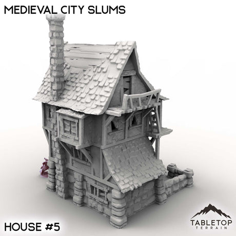 Tabletop Terrain Building House 5 / 32mm Medieval City Slums