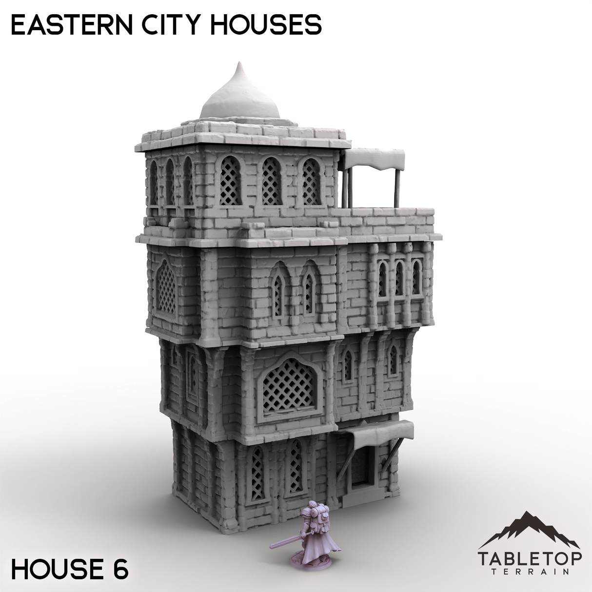 Tabletop Terrain Building House 6 / 32mm Eastern City Houses
