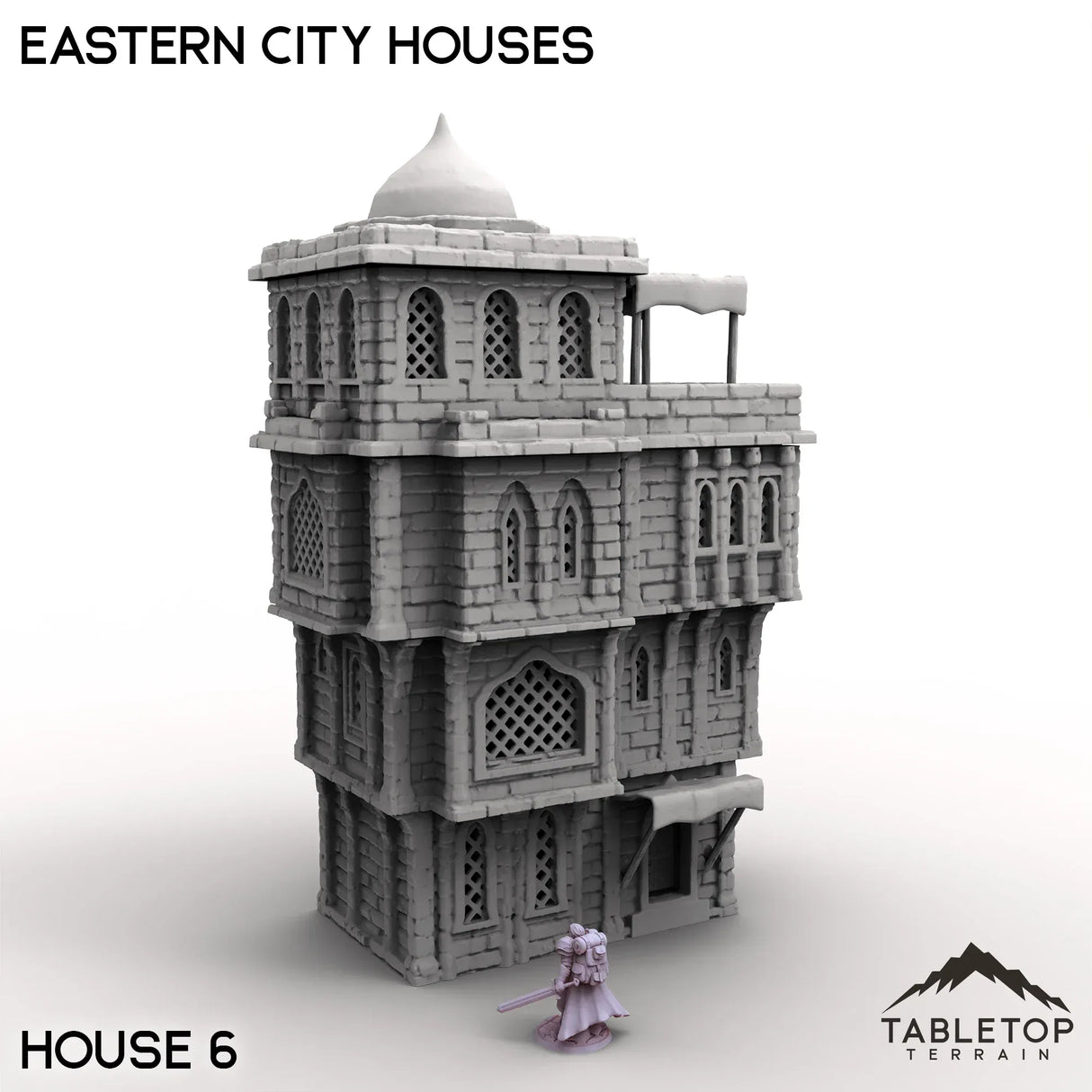 Tabletop Terrain Building House 6 / 32mm Eastern City Houses