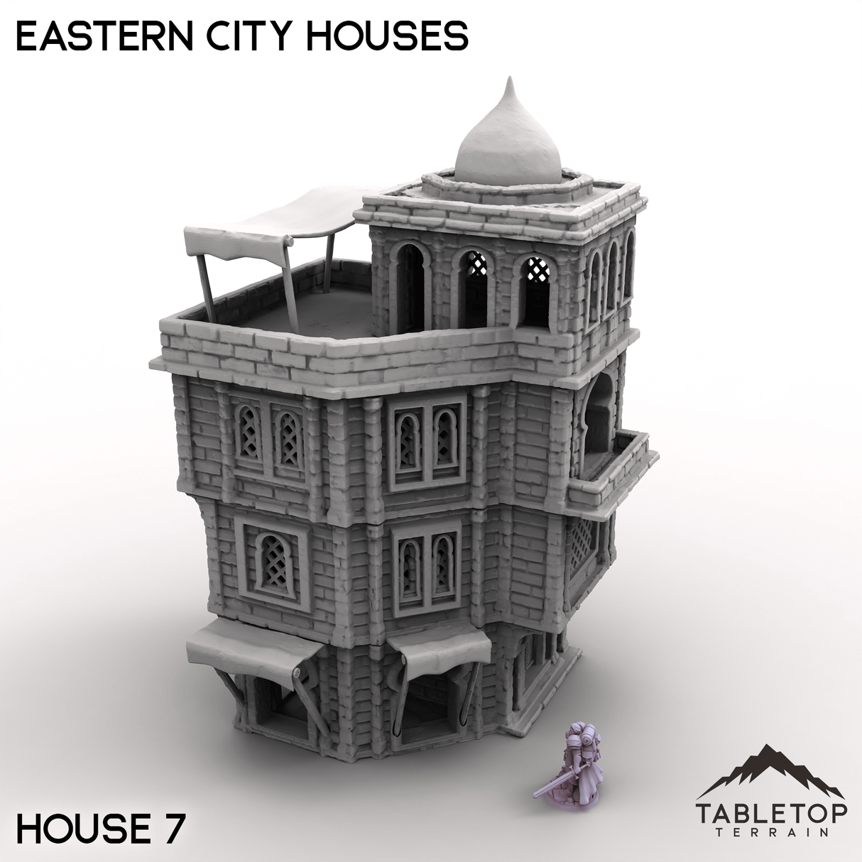 Tabletop Terrain Building House 7 / 32mm Eastern City Houses