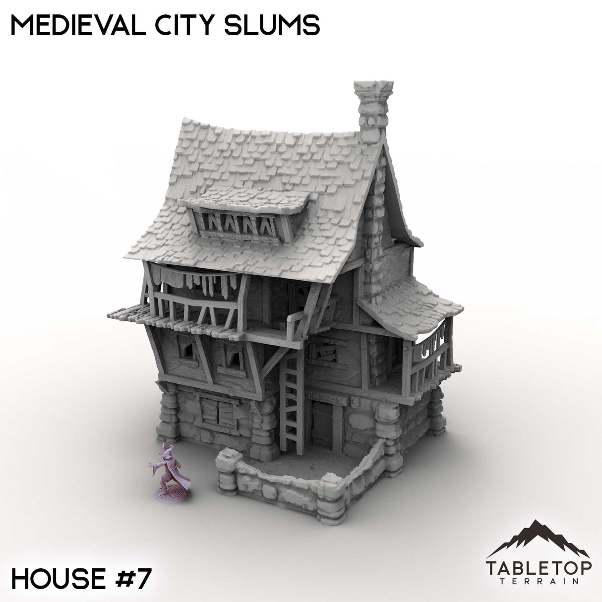 Tabletop Terrain Building House 7 / 32mm Medieval City Slums